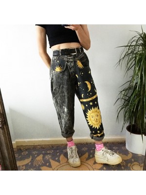 Casual Joker Pants Letter Printed Loose Feet Shorts HF2312-03-03